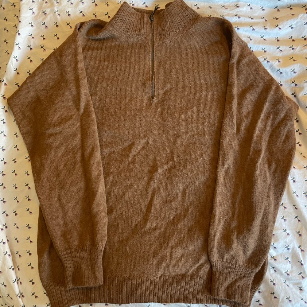 Bolivia Fair Trade 100% Alpaca Zip Up Sweater